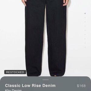 Black Low Rise Denim Jeans